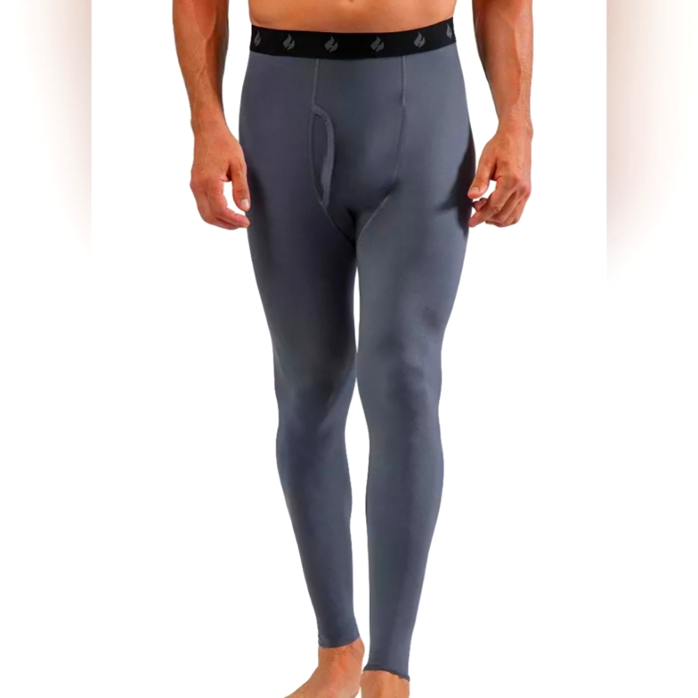 Heat Keep XXL Men's Thermal Bottoms Gray Base Layer